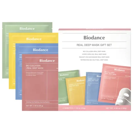 Real Deep Mask Gift Set - 4 Masks for Pore Care, Hydration, Calming and Dark Spot Treatment PRE-ORDEN